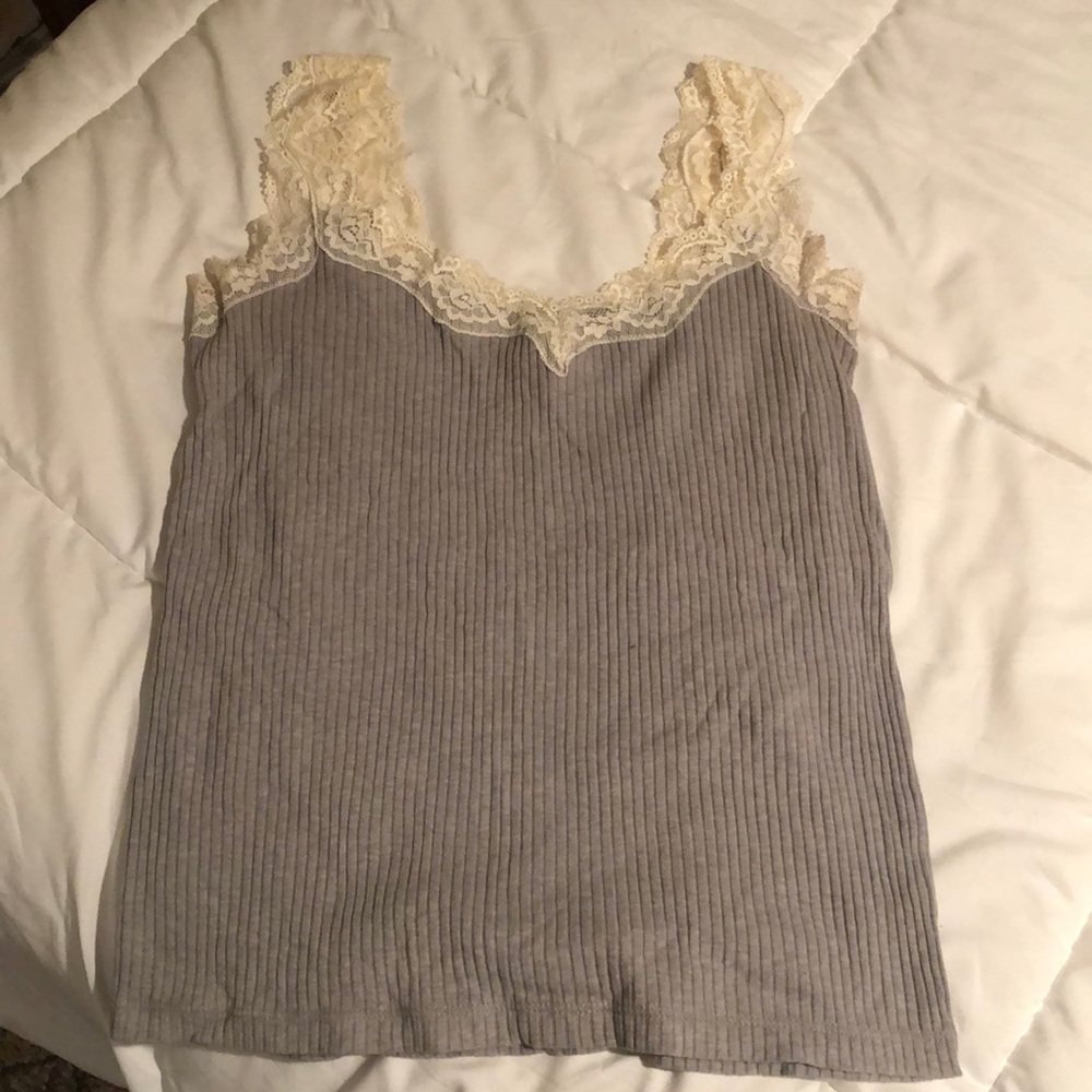 Jcrew lace trim tank top